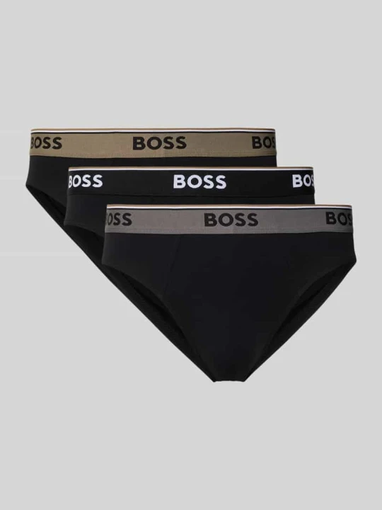 Zdjęcie produktu Figi z mieszanki bawełny w zestawie 3 szt. Boss Czarny