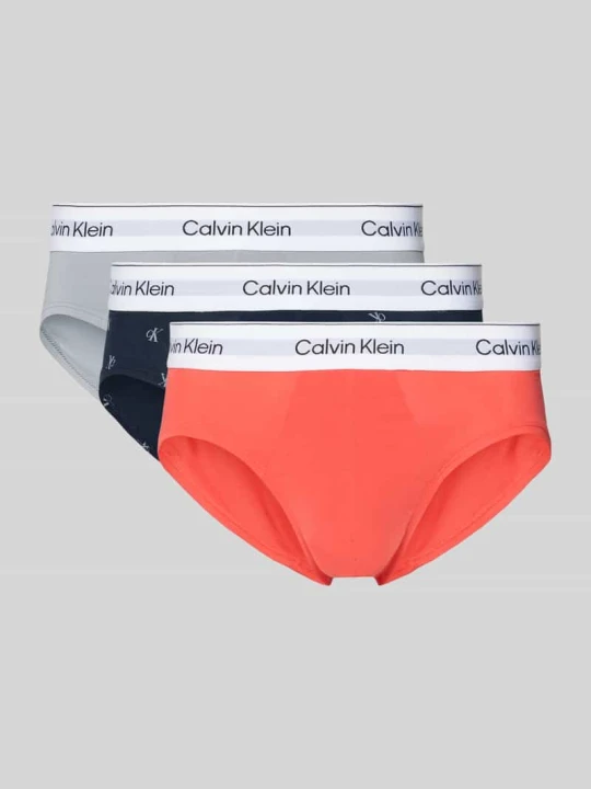 Zdjęcie produktu Figi z mieszanki bawełny w zestawie 3 szt. Calvin Klein Czerwony