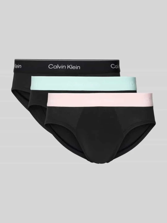 Zdjęcie produktu Figi z mieszanki bawełny w zestawie 3 szt. Calvin Klein Czarny