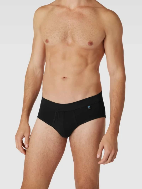 Zdjęcie produktu Figi z szwami modelującymi model 'Long Life Cotton Midi-Slip' Schiesser Czarny