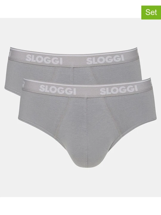 Zdjęcie produktu Sloggi Slipy (2 pary) w kolorze szarym rozmiar: S