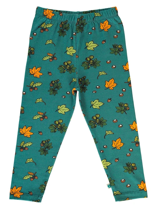Zdjęcie produktu Småfolk Legginsy "Autumn" w kolorze niebieskim ze wzorem rozmiar: 86/92
