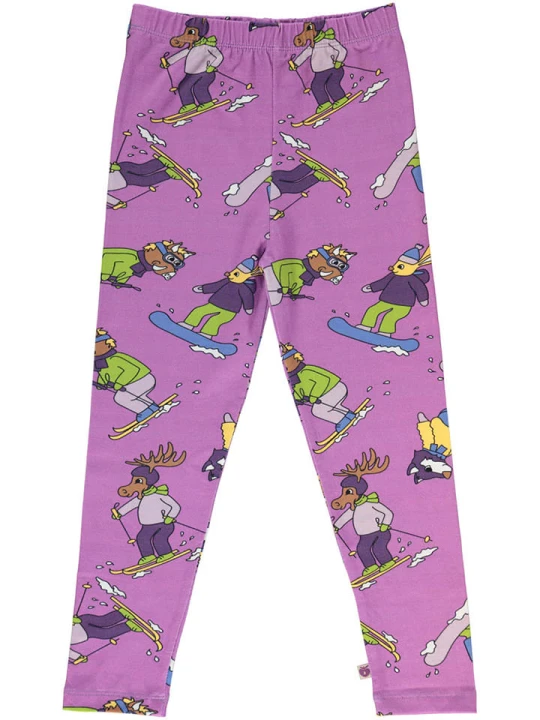 Zdjęcie produktu Småfolk Legginsy w kolorze fioletowym rozmiar: 122/128