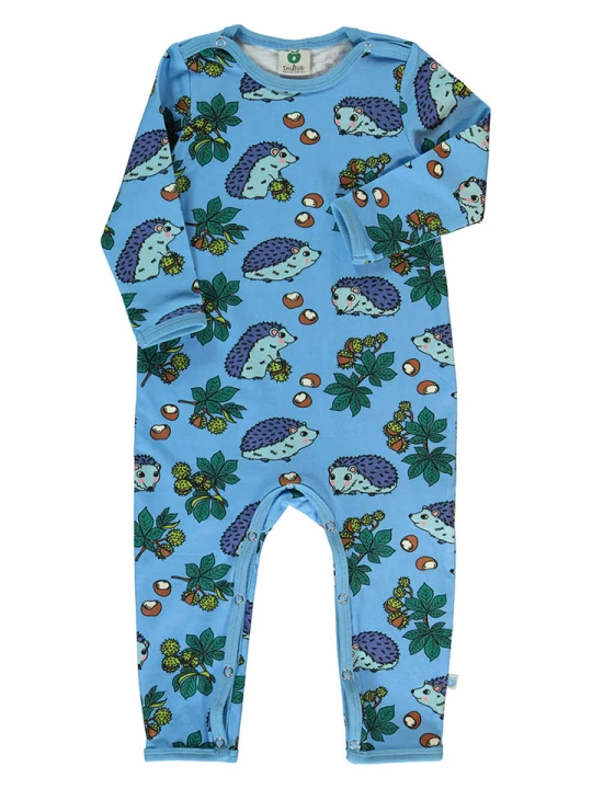 Zdjęcie produktu Småfolk Rampers "Hedgehog" w kolorze niebieskim ze wzorem rozmiar: 98