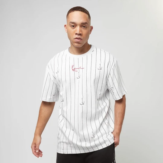 Zdjęcie produktu Small Signature Logo Pinstripe Tee Karl Kani biały