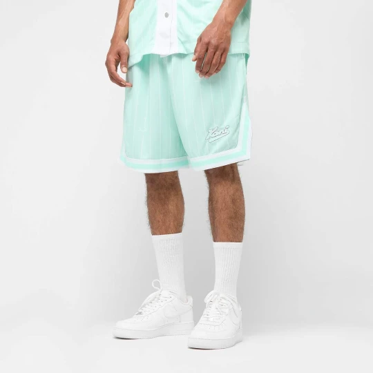 Zdjęcie produktu Small Varsity Logo Pinstripe Mesh Shorts Karl Kani niebieski