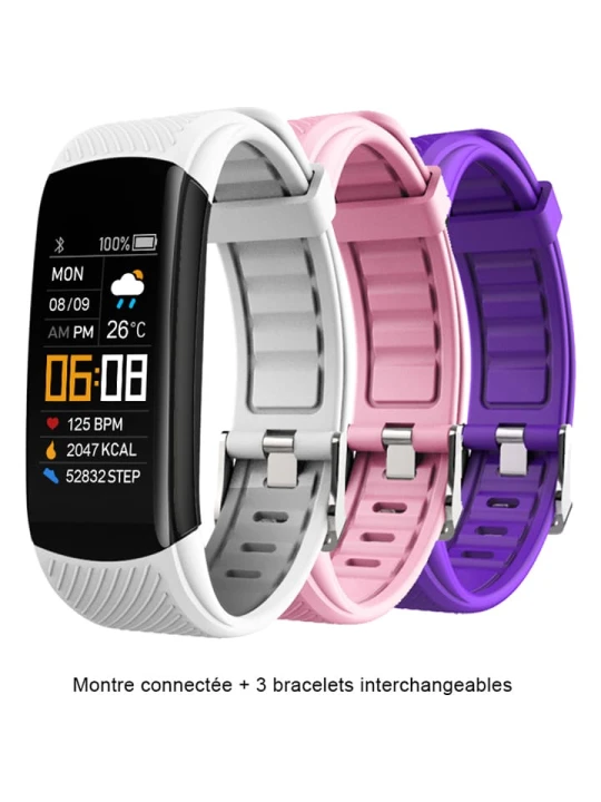 Zdjęcie produktu SmartCase Opaska sportowa w kolorze biało-jasnoróżowo-fioletowym rozmiar: onesize