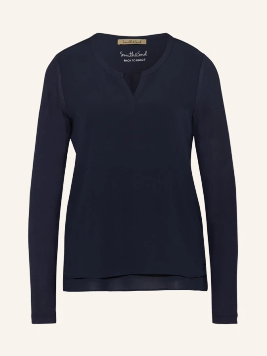 Zdjęcie produktu Smith & Soul Bluzka Z Mieszanki Materiałów blau GRANATOWY