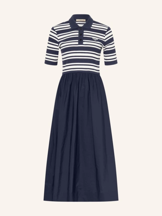 Zdjęcie produktu Smith & Soul Dzianinowa Sukienka Polo Z Mieszanki Materiałów blau