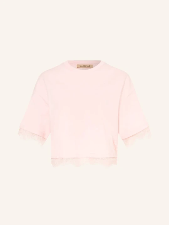 Zdjęcie produktu Smith & Soul Koszulka Z Koronką rosa BLADORÓŻOWY