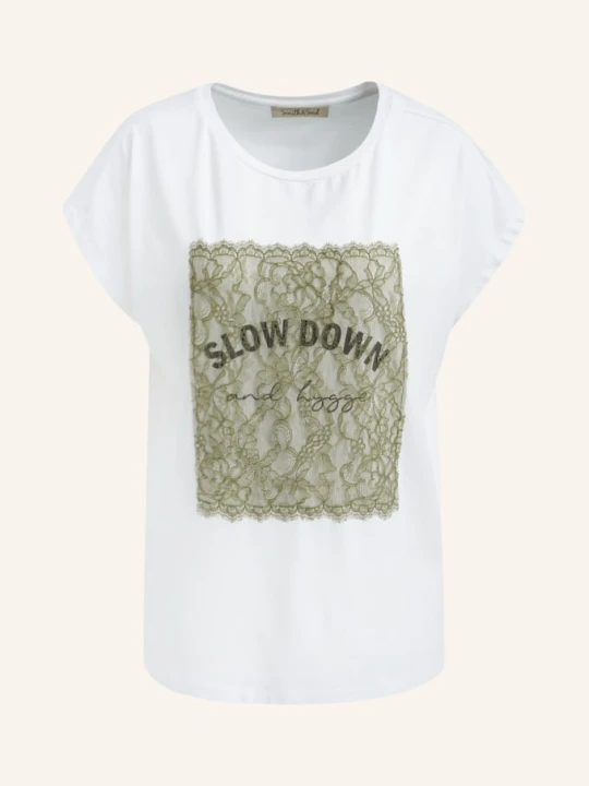 Zdjęcie produktu Smith & Soul T-Shirt Z Koronką weiss biały