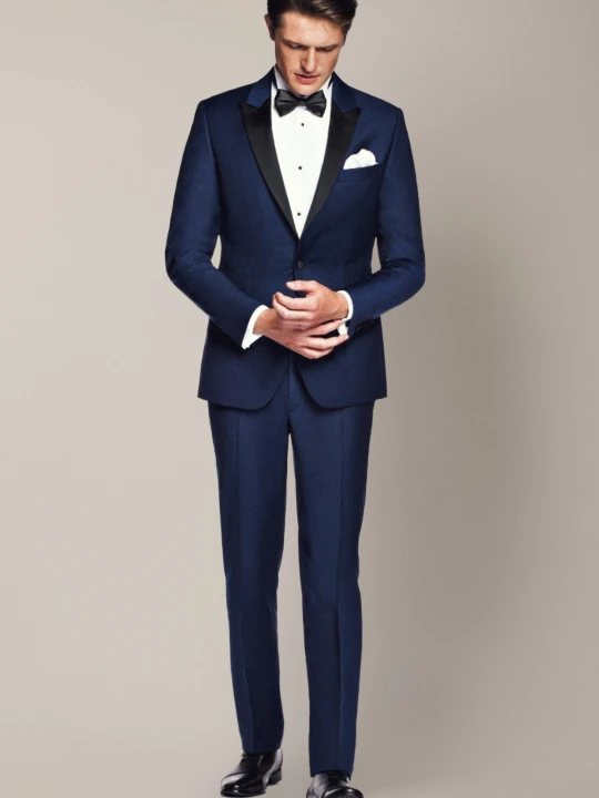 Zdjęcie produktu Smoking Navy z Wełną Lincoln Lancerto Niebieski