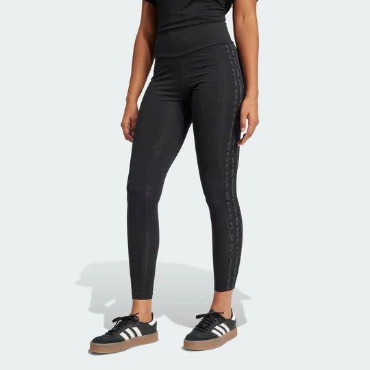 Zdjęcie produktu Snakeskin 3-Stripes Leggings Adidas czarny