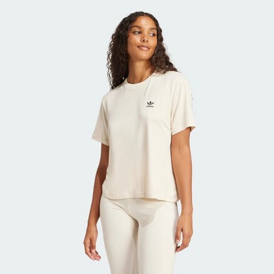Zdjęcie produktu Snakeskin Trefoil Tee Adidas Wonder White