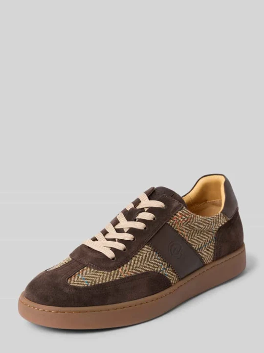 Zdjęcie produktu Sneaker ze skóry z gumową podeszwą model 'UROS' Carl Gross Ciemnobrązowy