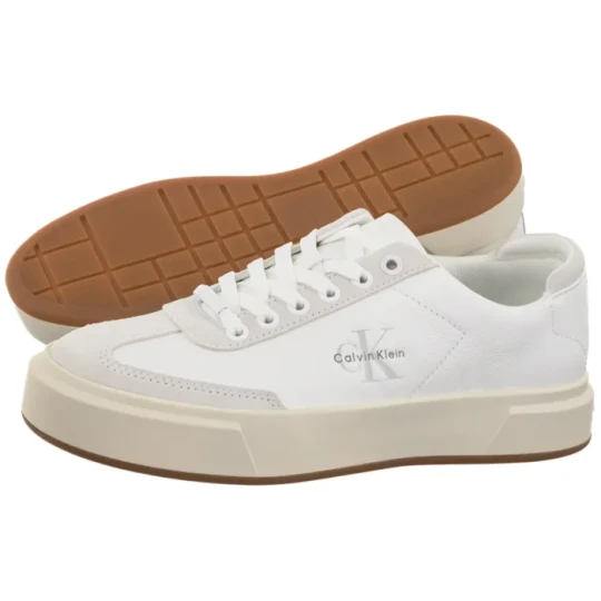 Zdjęcie produktu Sneakersy Basket Cups Lup Wt Lth Su Bright White / Marshmallow / Gum HW0HW02984 05Z (CK737-a) Calvin Klein