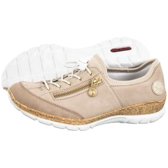 Zdjęcie produktu Sneakersy Beżowe N42F1-60 Beige (RI348-a) Rieker