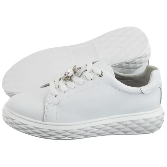 Zdjęcie produktu Sneakersy Białe SP 110 (SL566-a) Sergio Leone
