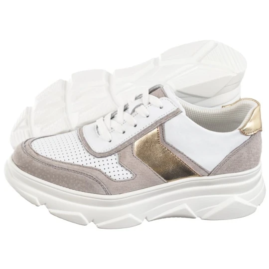 Zdjęcie produktu Sneakersy Białe / Szare DP4579 / 24 WH GR (FO101-a) Filippo