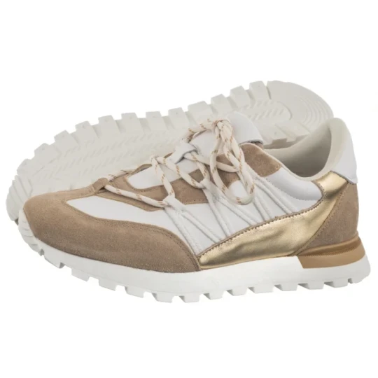 Zdjęcie produktu Sneakersy Białe / Złote 56C1738 (AR162-a) Artiker