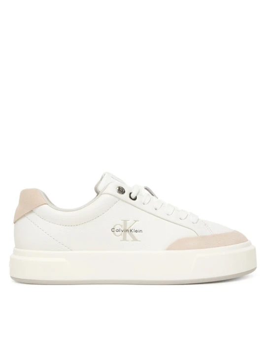 Zdjęcie produktu Sneakersy Calvin Klein Basket Cupsole Laceup Lth Mix YW0YW02023 Biały