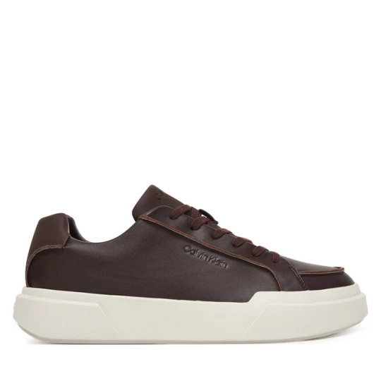 Zdjęcie produktu Sneakersy Calvin Klein Chunky Cupsole Lace Up Lth Pinch YM0YM01454 Bordowy