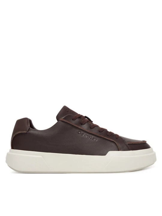 Zdjęcie produktu Sneakersy Calvin Klein Chunky Cupsole Lace Up Lth Pinch YM0YM01454 Bordowy