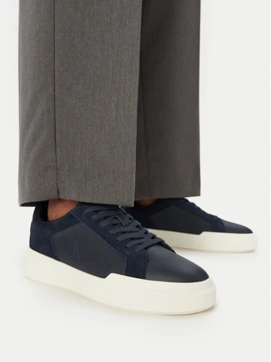 Zdjęcie produktu Sneakersy Calvin Klein Chunky Cupsole Laceup Cv Mix HM0HM02238 Granatowy