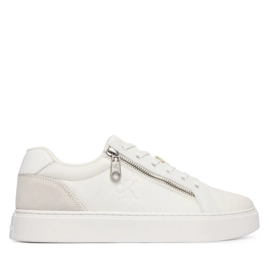 Zdjęcie produktu Sneakersy Calvin Klein Classic Cup Laceup Zip Lth YM0YM01437 Biały