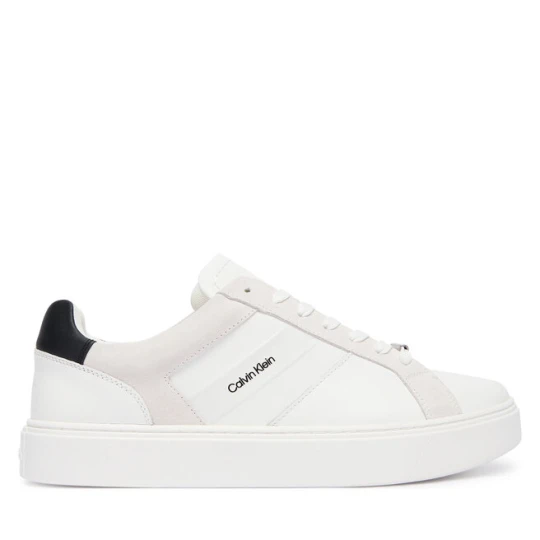 Zdjęcie produktu Sneakersy Calvin Klein Classic Cupsole Laceup Tape Lth YM0YM01430 Biały