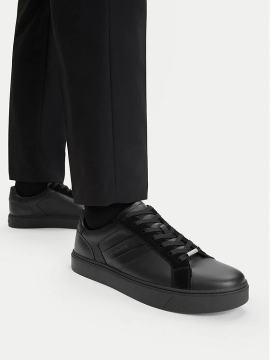 Zdjęcie produktu Sneakersy Calvin Klein Classic Cupsole Laceup Tape Lth2 YM0YM01448 Czarny