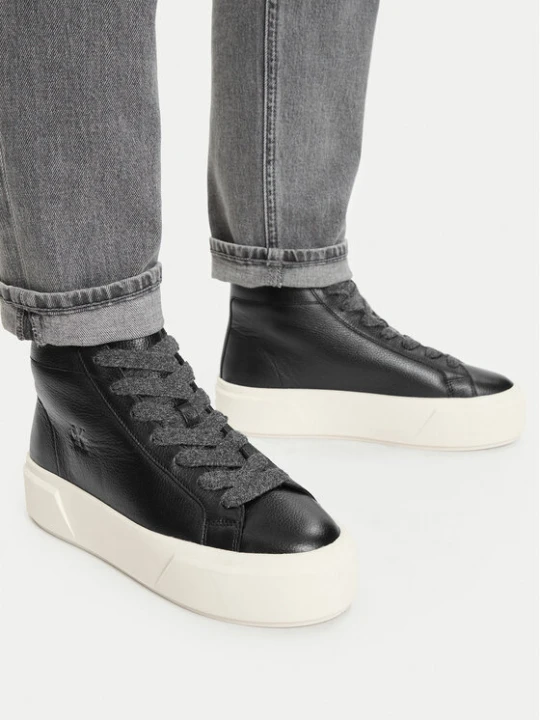 Zdjęcie produktu Sneakersy Calvin Klein Flatform Mid Laceup Lth Wl HW0HW03230 Czarny