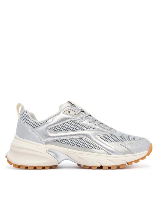 Zdjęcie produktu Sneakersy Calvin Klein Hike Runn Ck Stripe Mesh-Lth Met HW0HW03251 Szary