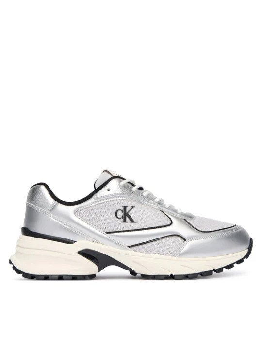 Zdjęcie produktu Sneakersy Calvin Klein Hike Runner Laceup Mesh Mix Met YM0YM01402 Srebrny