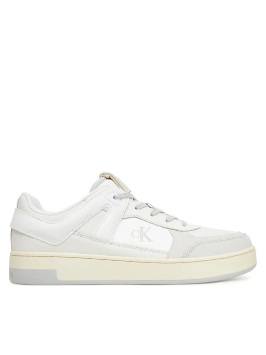 Zdjęcie produktu Sneakersy Calvin Klein Jeans Basket Cup Low Laceup Lth Mix YM0YM01308 Biały