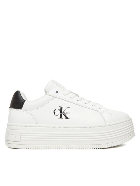 Zdjęcie produktu Sneakersy Calvin Klein Jeans Bold Flatf Low Lace Lth YW0YW01878 Biały