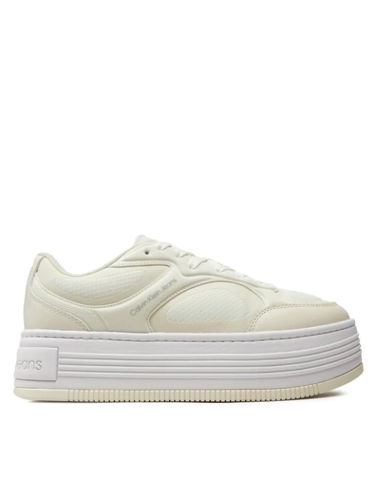 Zdjęcie produktu Sneakersy Calvin Klein Jeans Bold Platf Low Lace Mix In Mtl YW0YW01471 Beżowy