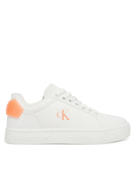 Zdjęcie produktu Sneakersy Calvin Klein Jeans Classic Cupsole Ru Patch Lth Wn YW0YW01845 Biały