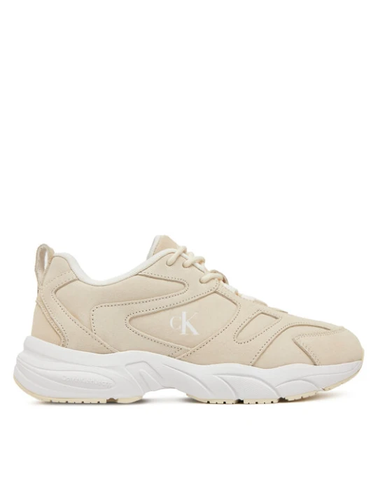 Zdjęcie produktu Sneakersy Calvin Klein Jeans Retro Tennis Low Mg Mix Media Wn YW0YW01639 Écru Kremowy