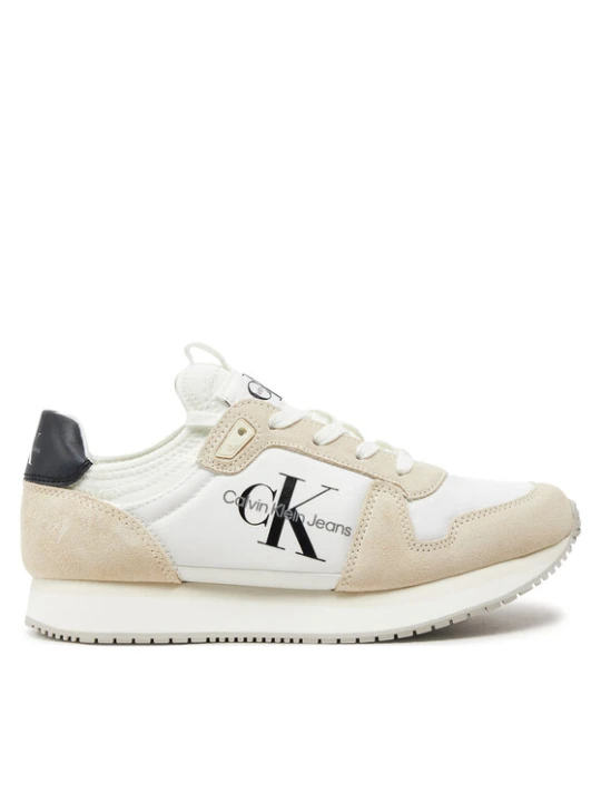 Zdjęcie produktu Sneakersy Calvin Klein Jeans Runner Sock Laceup Ny-Lth Wn YW0YW00840 Biały