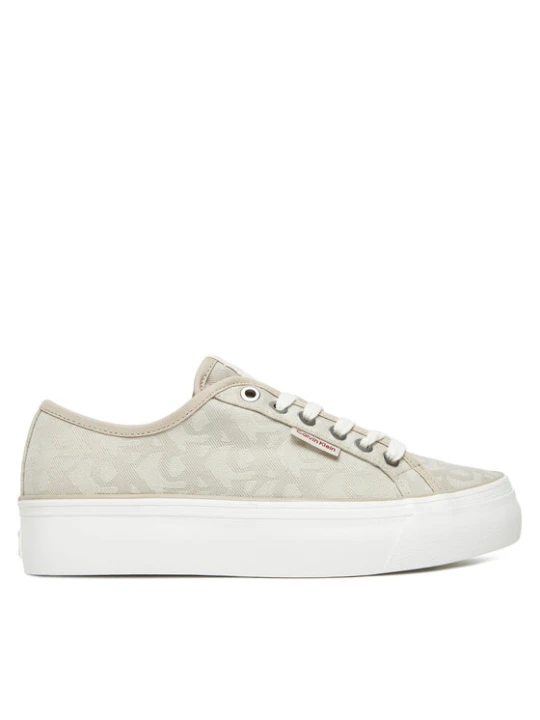 Zdjęcie produktu Sneakersy Calvin Klein Jeans Vulc Flatf Jacquard Aop YW0YW01965 Beżowy
