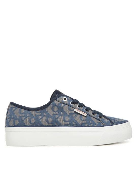 Zdjęcie produktu Sneakersy Calvin Klein Jeans Vulc Flatf Jacquard YW0YW01965 Granatowy