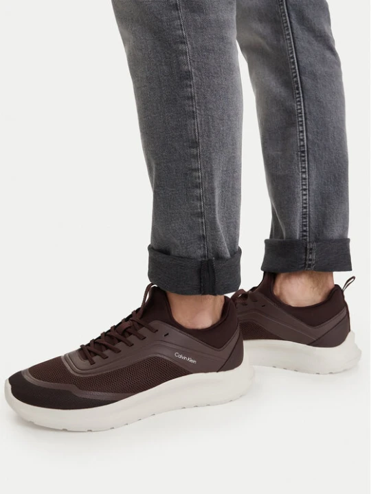 Zdjęcie produktu Sneakersy Calvin Klein Light Eva Run Lace Sock Mm HM0HM02164 Bordowy