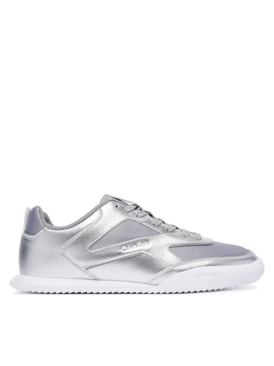 Zdjęcie produktu Sneakersy Calvin Klein Low Pro Run Lace Stripe Met Lth HW0HW03272 Srebrny