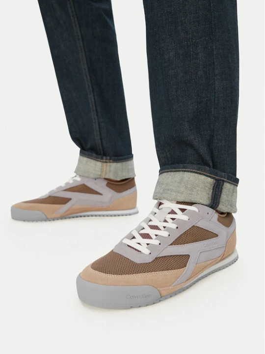 Zdjęcie produktu Sneakersy Calvin Klein Low Pro Runner Mix Mat HM0HM02208 Brązowy