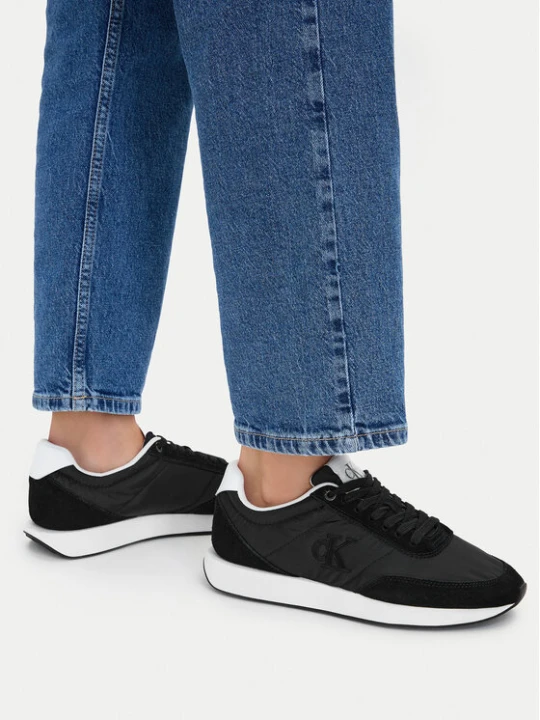 Zdjęcie produktu Sneakersy Calvin Klein Retro Runner Lace Up Nylon Mg YW0YW01990 Czarny