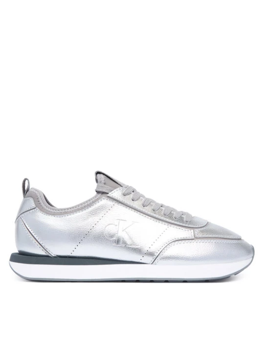 Zdjęcie produktu Sneakersy Calvin Klein Retro Runner Metallic HW0HW03287 Srebrny