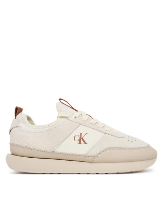 Zdjęcie produktu Sneakersy Calvin Klein Retro Runner Sock Laceup Neo Mix HW0HW03250 Kremowy