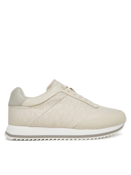 Zdjęcie produktu Sneakersy Calvin Klein Runner Lace Up - Jacq HW0HW02413 Écru Kremowy