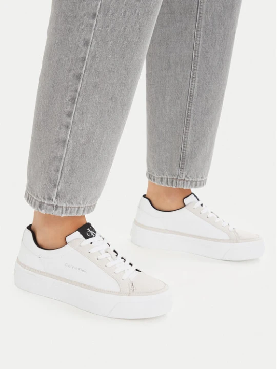 Zdjęcie produktu Sneakersy Calvin Klein Vulc Flatf Laceup HW0HW03086 Biały